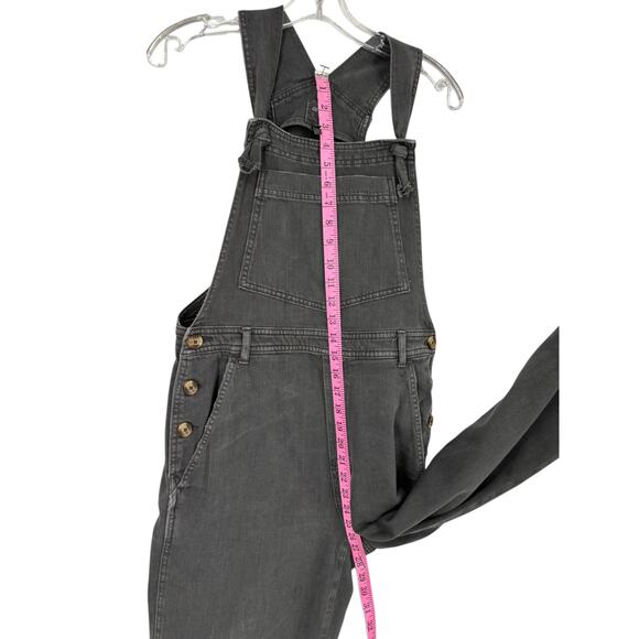 Aerie Wide Leg Overalls Gray Denim Womens Medium Boho - Picture 7 of 12